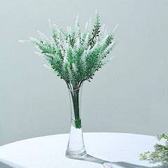 4 Green White 14″ tall Faux Lavender Flowers Bushes Wedding Party Home Supplies