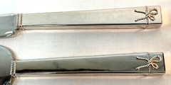 VERA WANG Wedgwood Love Knots Silver Plated Cake Knife & Trowel Wedding Server