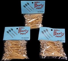 100 Tropical Seashell Toothpicks – Elegant Beach Wedding & Coastal Party Decor