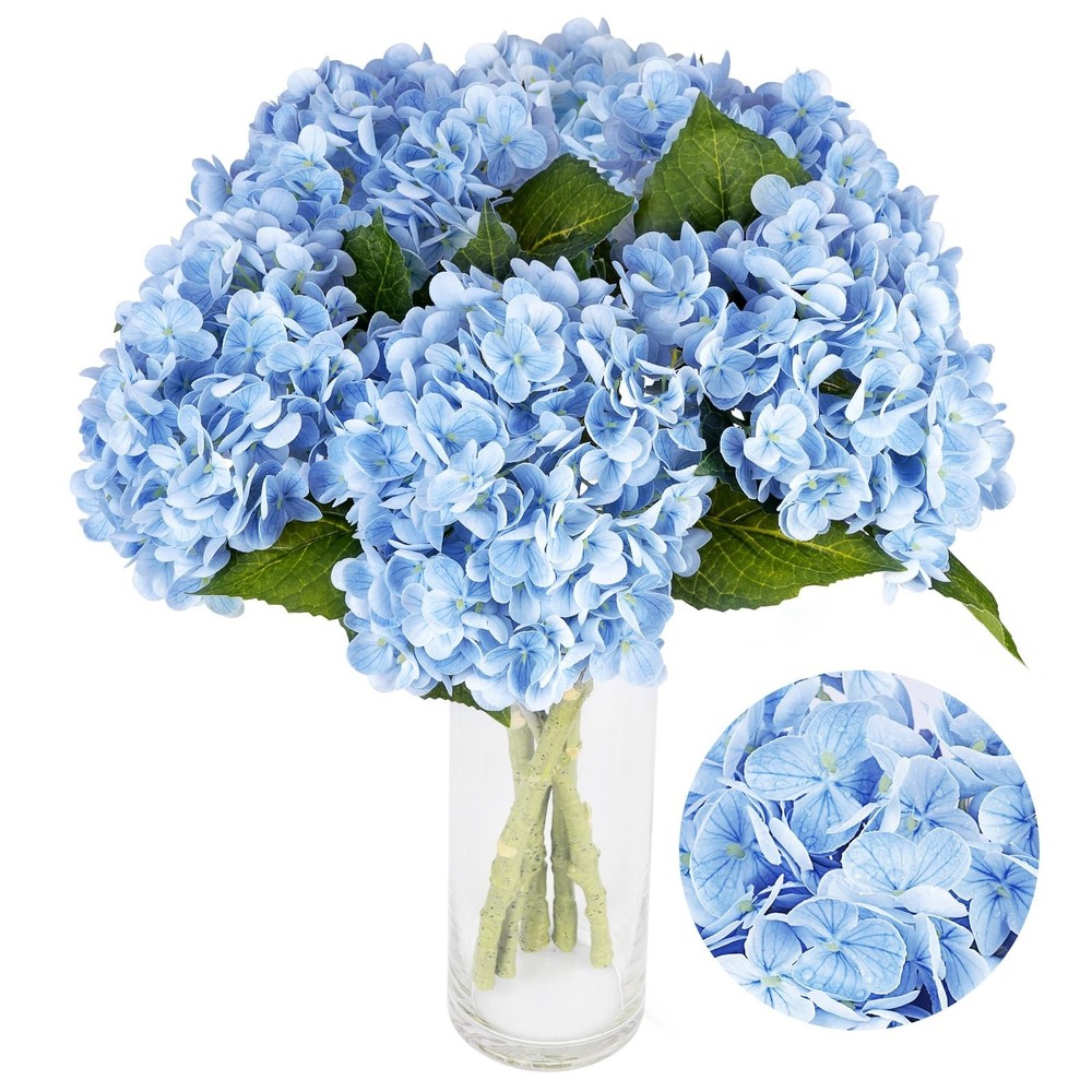 3pcs Hydrangea，Artificial Hydrangea Flowers，Latex Real Touch Hydra