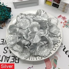 2000 Pcs Artificial Silk Rose Petals Decoration Artificial Petals Silver
