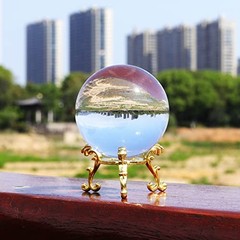 Crystal Ball – 60mm Solid Glass Photography Magic Ball with Golden Clear