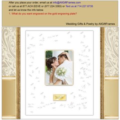Signature Picture Photo Mat Round Corner 16×20 Personalized Engraved Guestbook