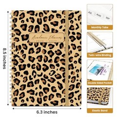 Planner 2026–2027, Weekly & Monthly Academic Organizer (6.3″x8.5″)a5 A-Leopard