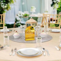 Gold Acrylic Wedding Table Centerpiece Memorial Sign In Loving Memory Decor