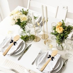 Jingmore 36 Set Bridal Shower Party Favors Bamboo Black Ribbon Black Star
