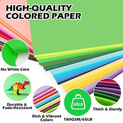 80 Sheets 8.5″ X 11″ Colored Cardstock, 80 8.5 X11in 80p, Assorted Colors