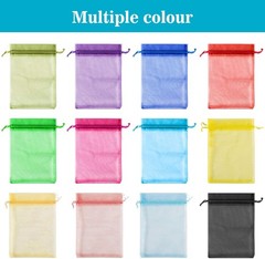 120 bolsas de organza multicolor de 4×6 pulgadas, pequeñas bolsitas para joyería