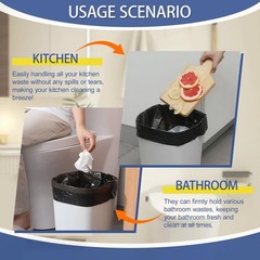 Small Trash Bags 4 Gallon – 0.94 Mil Thick 220 Count Heany Duty 15 Liters Bla…
