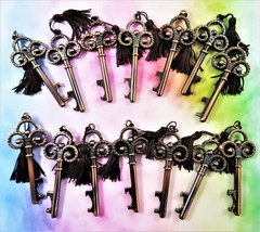 Wedding Favor Skeleton Key Bottle Openers Antique Copper Finish New Lot Of 14