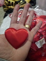 Heart Shape padded satin petals  Scatter for Valentine’s Day Wedding Decorations