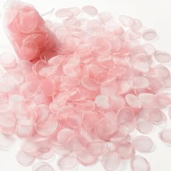 Serwalin 300 Pcs Organza Fake Flower Petals for Valentines Weddings, Peach Pink