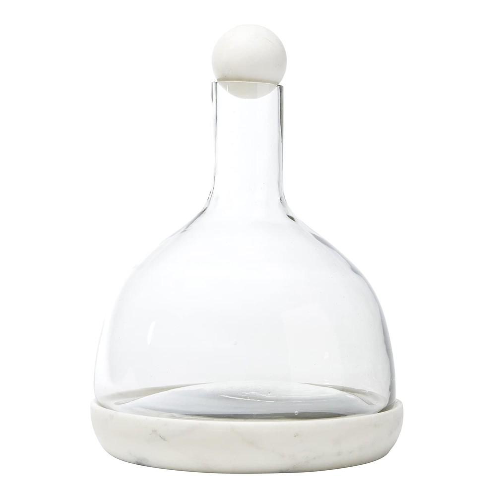 Santa Barbara Design Studio Table Sugar Marble And Glass Wine Carafe 42-Ounce