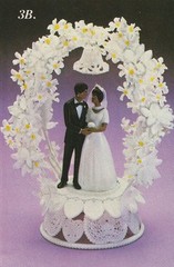 New Vintage Wilton MOONLIT SNOW Wedding Cake Top, Black Suit # 116-62417