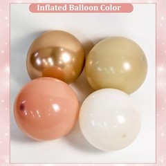 Dusty Pink Balloon Arch Kit, 143Pcs Blush Pink Sand White Nude Rose Gold Boho