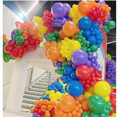 412pcs Rainbow Balloon Arch Kit Assorted 5/10/12/18 Inch Multicolor – 412