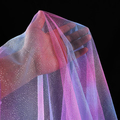 Rainbow Glitter Tulle Rolls Gradient Color for Table Runner Chair Tutu Skirt Sew