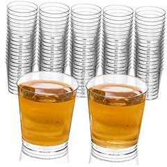 1 Oz Shot Glasses, 80 Hard Clear Plastic Shot Cup, 80 Count (Pack of 1)