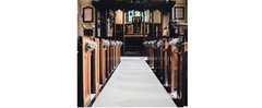 J&A Homes White Wedding Aisle Runner Floral Lace Pattern Fabric Roll NIB 3’X50’