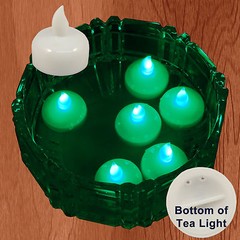 FREESH 18X Waterproof LED Floating Tealight Flameless Candle Wedding Party Green