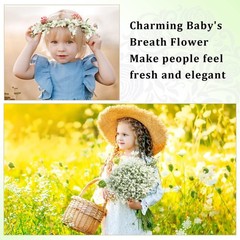 Ysleen 300 Pieces Artificial Flowers Plastic Baby Breath Flowers Faux Gypsoph…