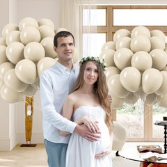 Sand White Balloons 12 inch, Cream Beige Latex 12 inches,