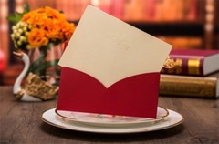 Crown Laser Cut Wedding Favour Candy Bags Boxes Invitations Cards Envelopes Red