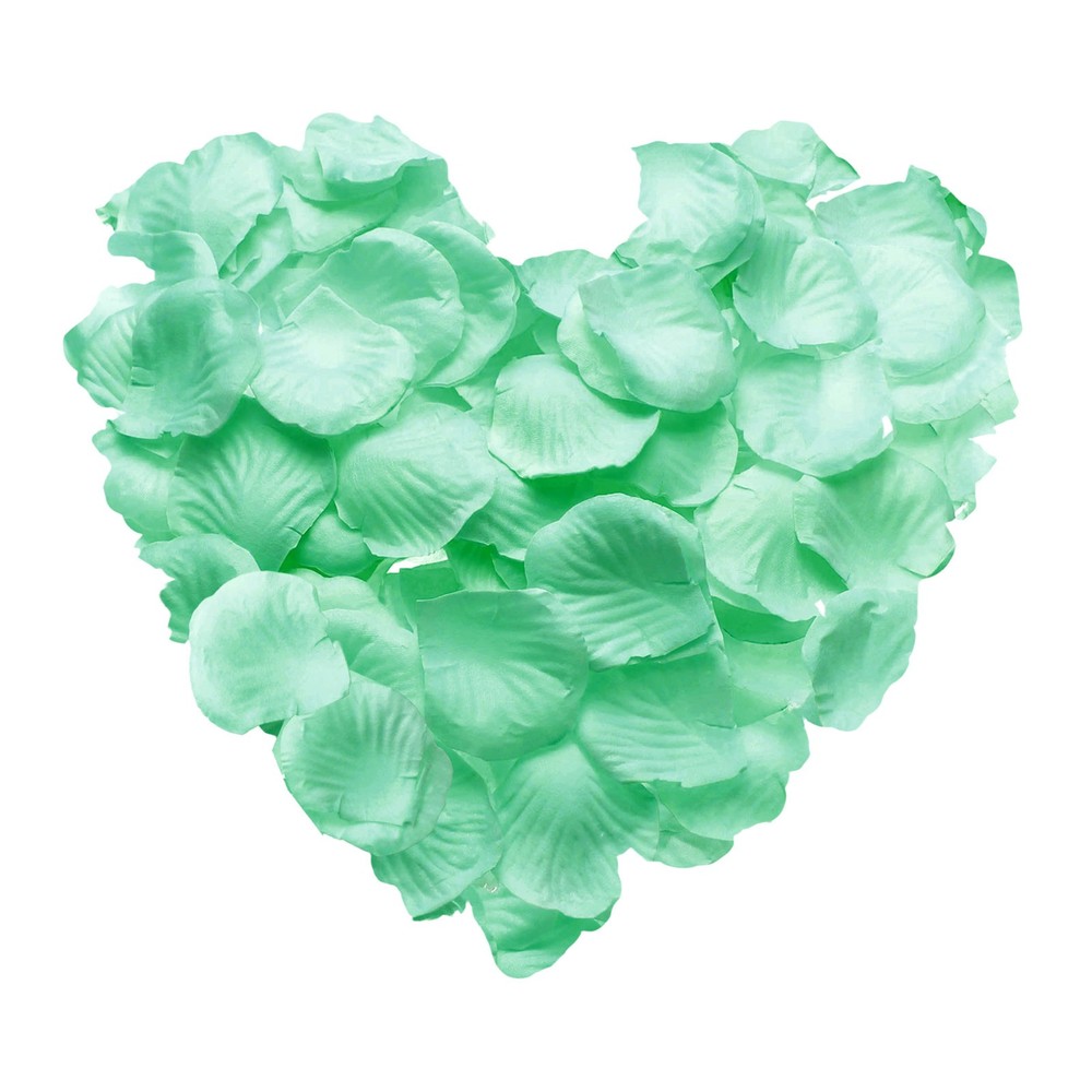 1000pcs Artificial Rose Petals Fake Silk Flower Petals for Wedding Mint Green