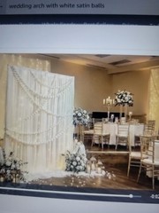 Wedding Arch With Satin Decoratioms