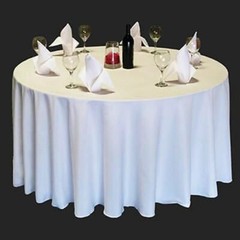 14 LOT 120″ inch ROUND Tablecloth Polyester WEDDING 25 COLOR 5′ Ft table cover
