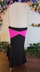 175 Hot Pink Spandex Chair Sashes with Rhinestone Buckle – Parties and events