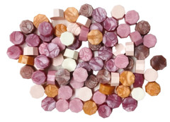 Pink-Rose/White/Orange Color Mix Sealing Wax Beads (approx 250 hex-shape beads)