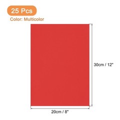 MECCANIXITY 25 Sheets Colored 8 x 12 inches / 20 x 30 cm, Assorted Colors