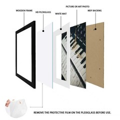 8×10 Picture Frame Set of 3, Photo Frame Display 5×7 Pictures with Mat or 8×1…