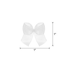 100 x Mini Ribbon Bows 10″ Mini Fabric Satin Ribbon Gift Flower Bows Wood White