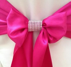 Lot Of 15 Rhinestone Clip Diamond Bouquet Napkin Sash Chair Wedding Party Decor