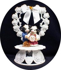 50 Anniversary Wedding Cake Topper Mary Moo Country Western 50th top