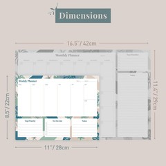 Riley’s Weekly Planner Pad, Calendar Tear Off, Desk Organizer, To Do List Not…