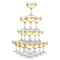 Set of 20 Coupe Cocktail Glasses, 5 Oz Small Acrylic Martini Glasses,