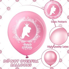 Civaner 48 Pieces Princess Balloons Bulk 12 Inch Pink 12 inches, Pink-purple