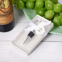 Ferraycle 30 Pcs Heart Wine Stoppers Wedding Bridal Shower Favor for Silver