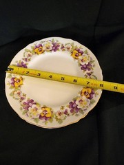 Crown Staffordshire Tiered Dessert Cake Stand Cup Saucer Plate Set Purple
