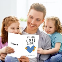 Happy First Father’s Day Card for New Dad, Cute 1st Fathers Day Card, Sweet F…