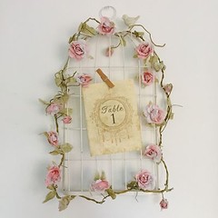 Vintage Style Wedding Table Numbers Names Cards – Shabby Chic Antique Frame Goth