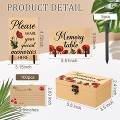 Gilprop 112 Pcs Celebration of Life Memory Cards Set Share a Memory Cards wit…