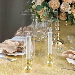 2 Clear 14″ Cylinder Glass Hurricane Candle Holder Shades Party Events Supplies