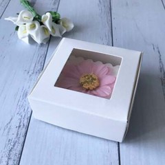 500x Clear Window Kraft White Black Paper Gift Boxes Favor Boxes Product Packing