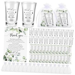 100 Wedding Favors for Guests – Acrylic Shot Glasses – Thank You
