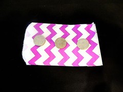 Mini Chevron 3×5″ Paper Bags, Goody Favor Colored Party, Pink, Purple, Blue Bags