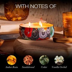 Voluspa Limited Edition Baltic Amber 3 Wick Tin Candle 12 Oz Coconut Wax For